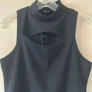 BEBE halter cut out top NWT